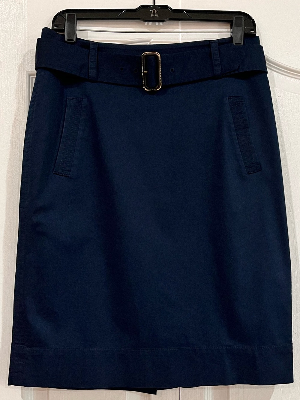 Banana Republic Heritage belted Navy blue pencil skirt 6